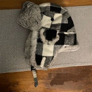 Buffalo Check Rabbit fur Aviator